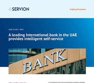 A leading International bank in the UAE provides intelligent self-service