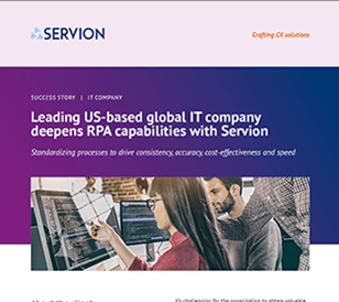 Leading US-based global IT company deepens RPA capabilities with Servion