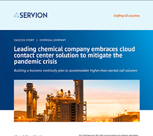 Leading chemical company embraces cloud contact center solution to mitigate the pandemic crisis
