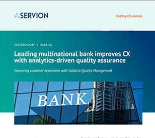 Leading multinational bank improves CX with analytics-driven quality assurance