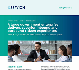 A large government enterprise delivers superior inbound and outbound citizen experiences