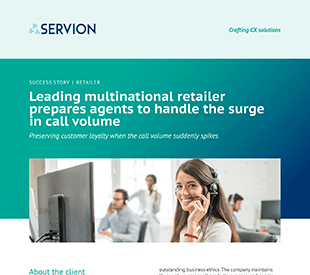 Leading multinational retailer prepares agents to handle the surge in call volume