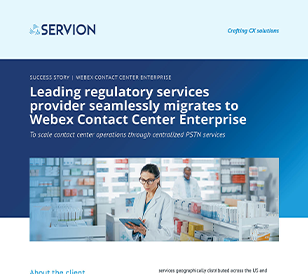 Leading regulatory services provider seamlessly migrates to Webex Contact Center Enterprise