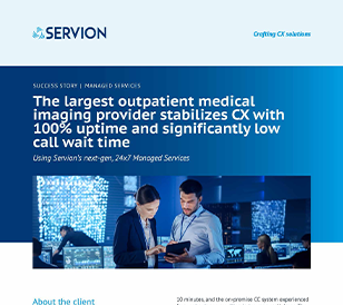 The largest outpatient medical imaging provider stabilizes CX with 100% uptime and significantly low call wait time