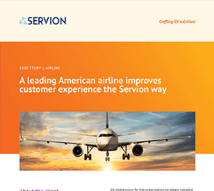 A leading American airline improves customer experience the Servion way