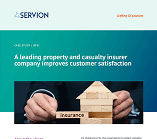 A leading property and casualty insurer company improves customer satisfaction