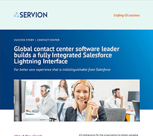 Global contact center software leader builds a fully Integrated Salesforce Lightning Interface