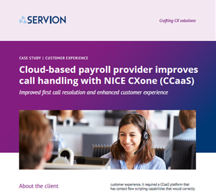 Cloud-based payroll provider improves call handling with NICE CXone (CCaaS)
