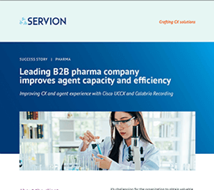 Leading B2B pharma company improves agent capacity and efficiency