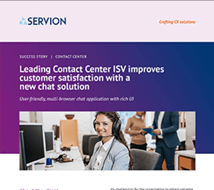 Leading Contact Center ISV improves customer satisfaction with a new chat solution