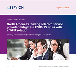 North America's leading Telecom service provider mitigates COVID-19 crisis with a WFH solution