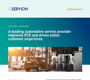Leading automotive service provider improves FCR and drives better customer experience