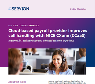 Cloud-based payroll provider improves call handling with NICE CXone (CCaaS)