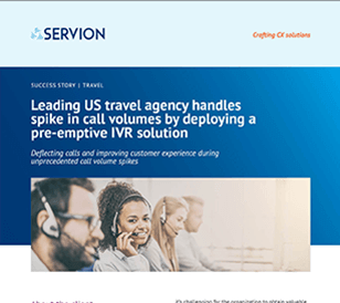 Leading US travel agency handles spike in call volumes by deploying a pre-emptive IVR solution