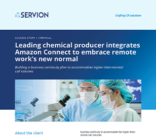 Leading chemical producer integrates Amazon Connect to embrace remote work’s new normal