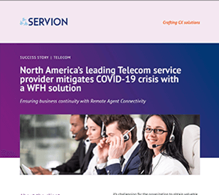 North America’s leading Telecom service provider mitigates COVID-19 crisis with a WFH solution