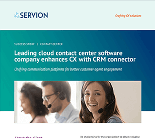 Leading cloud contact center software company enhances CX with CRM connector – Success Story