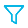Vendor screening funnel icon