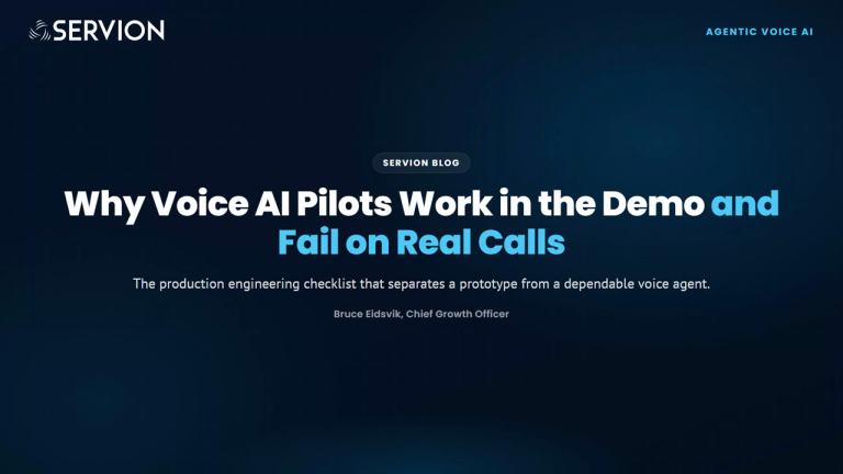 Why voice AI pilots work in the demo and fail on real calls - Servion